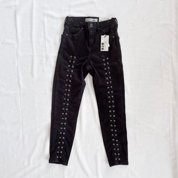 Topshop Front Lace Up Jamie Jeans - Picture 2 of 8